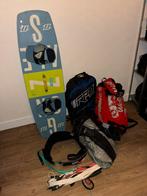 Kiteset met harnas, bar, board en 8, 10 & 12m kites, Watersport en Boten, Kitesurfen, Twintip, Ophalen, Gebruikt, Kitesurf-set