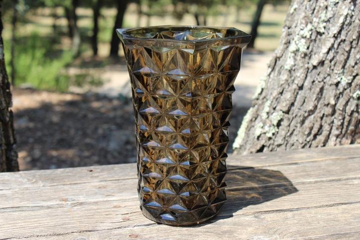 Brocante - Serie gezellige glazen vazen!, Huis en Inrichting, Woonaccessoires | Vazen, Gebruikt, Glas, Ophalen of Verzenden