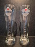 Wieckse Witte Bierglazen - Set van 2, Ophalen of Verzenden, Zo goed als nieuw, Bierglas
