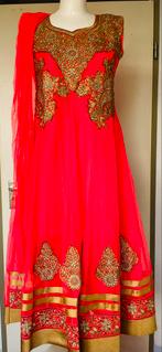 Felle fuchsia lange Bollywood jurk, Kleding | Dames, Gelegenheidskleding, Maat 38/40 (M), Galajurk, Nieuw, Ophalen of Verzenden