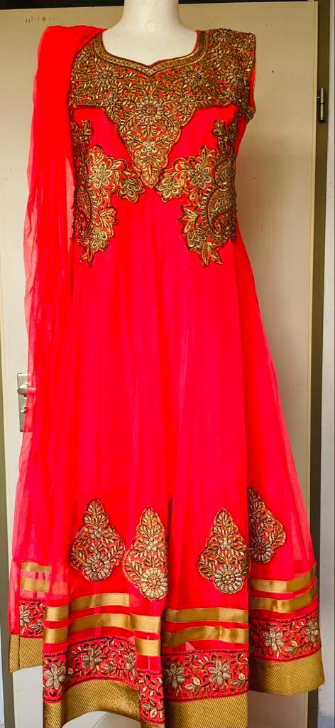 Felle fuchsia lange Bollywood jurk, Kleding | Dames, Gelegenheidskleding, Nieuw, Galajurk, Maat 38/40 (M), Roze, Ophalen of Verzenden