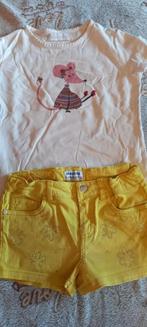 set gele short wit shirt en top mayoral filou someone 116, Mayoral, Meisje, Ophalen of Verzenden, Zo goed als nieuw