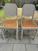 Eiken stoelen, met krijtverf behandeld., Ophalen, Gebruikt, Overige kleuren