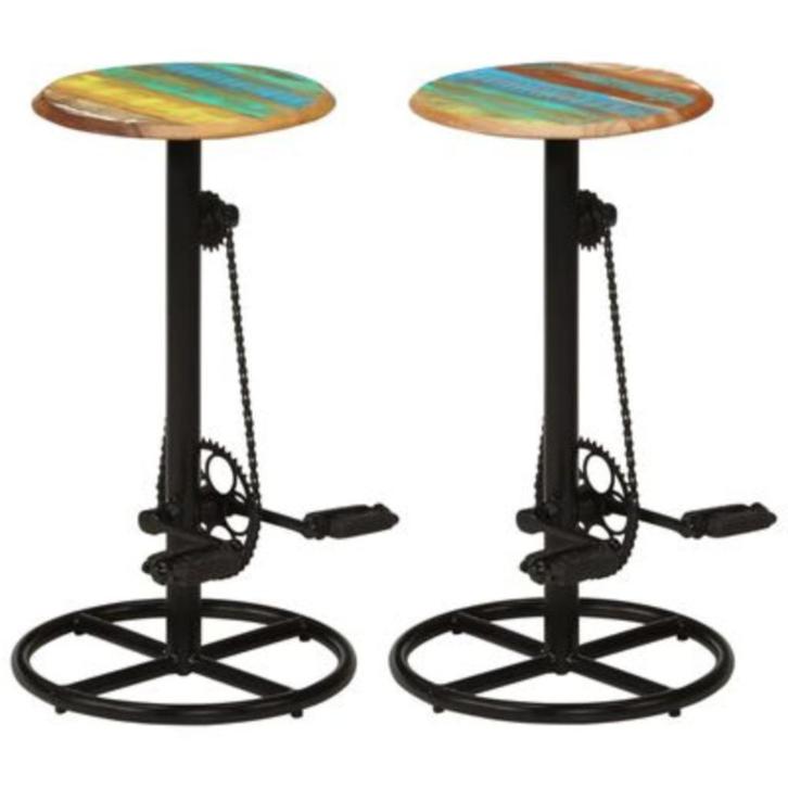 Barkrukken Set v. 2. Gratis verzending in NL., Huis en Inrichting, Barkrukken, Nieuw, 60 tot 90 cm, Hout, Metaal, 2 krukken, Met voetsteun