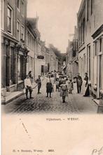 Weesp, Slijkstraat met veel mensen. 3737, Verzamelen, Ansichtkaarten | Nederland, Verzenden, Voor 1920, Gelopen, Noord-Holland