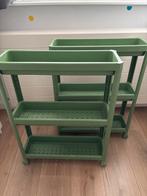 2x opbergers op wielen ikea Vesken groen, Huis en Inrichting, Ophalen, Gebruikt, 25 tot 50 cm, Minder dan 50 cm