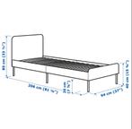 For sale: comfy single bed️, Huis en Inrichting, Slaapkamer | Bedden, Ophalen, Eenpersoons, Zwart, 190 cm of minder