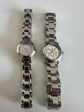 DKNY dameshorloges 2x zilverkleurig Donna Karen New York beschikbaar voor biedingen