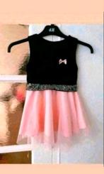 Zwart met roze jurk maat 98-104, Kinderen en Baby's, Kinderkleding | Maat 98, Ophalen of Verzenden, Zo goed als nieuw, Meisje