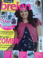 Simply Breien nr. 4 juni / juli  2013, Hobby en Vrije tijd, Breien en Haken, Verzenden, Zo goed als nieuw, Breien, Patroon of Boek