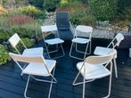 6 Witte IKEA Klapstoelen - Verschillende Soorten, Huis en Inrichting, Stoelen, Ophalen, Gebruikt, Wit, Metaal