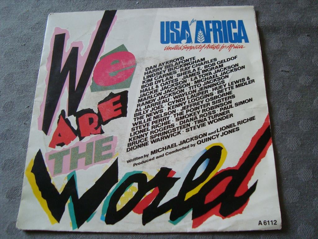Usa africa - we are the world, Cd's en Dvd's, Vinyl Singles, Ophalen of Verzenden, Zo goed als nieuw, Pop, Single