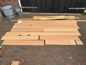Houten Balken 2 x 400 x 55 x 15 Cm Partij MDF en Tengels beschikbaar voor biedingen