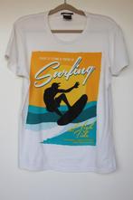 Heren T-shirt, maat M Surfing, Ophalen of Verzenden, Zo goed als nieuw, Maat 48/50 (M), Wit
