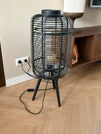 Staande lamp bamboe zwart, Ophalen, Zo goed als nieuw, 75 cm of meer