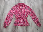 Prachtige rode blouse met bloemen en col van Cotton Club, S., Ophalen of Verzenden, Onb, Maat 36 (S), Cotton Club