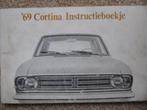 Cortina instructie boekje   1969, Ophalen of Verzenden