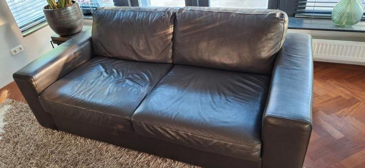 2 leren banken voor chill ruimte/woonkamer, Huis en Inrichting, Banken | Bankstellen, Gebruikt, Rechte bank, Vierpersoons of meer