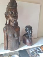 Vrouwen borstbeeld met man, Antiek en Kunst, Kunst | Beelden en Houtsnijwerken, Ophalen of Verzenden