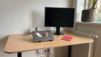 Ikea Bekant Bureau - Licht Eiken, Zwart Frame, Ophalen, In hoogte verstelbaar, Gebruikt, Bureau