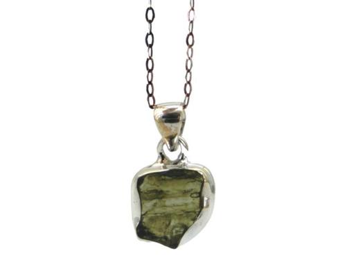 Moldaviet hanger in zilver, Sieraden, Tassen en Uiterlijk, Edelstenen, Nieuw, Ophalen of Verzenden