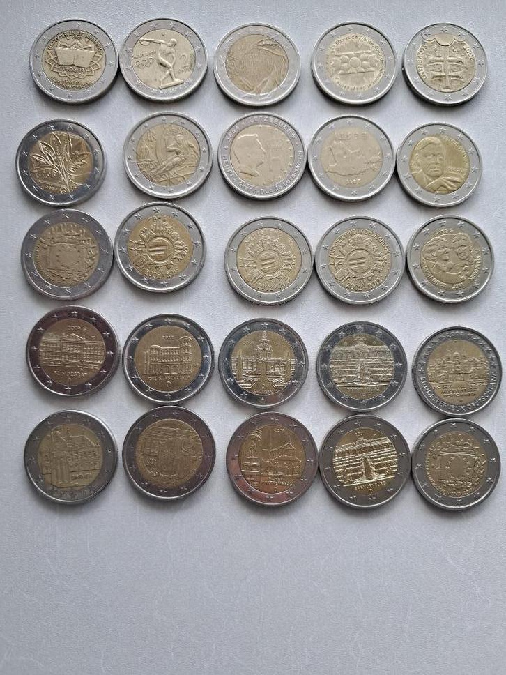 Verschillende 2 euromunten uit diverse landen waarde 50,00., Postzegels en Munten, Munten | Europa | Euromunten, 2 euro, Ophalen of Verzenden