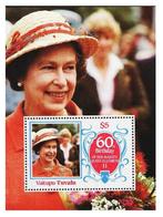 BLOK Tuvalu Vaitupu 1987, Huwelijk 40 Elizabeth II - Philip., Postzegels en Munten, Postzegels | Thematische zegels, Koningshuis