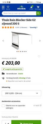 Thule Rain Blocker side G2 mt S, Ophalen, Zo goed als nieuw