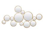 Gouden spiegel met ronde details, Antiek en Kunst, Ophalen, Minder dan 50 cm