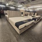 Boxspring Sale Alle Maten Zelfde Prijs Opbergruimte Velours, Huis en Inrichting, Crème, Ophalen of Verzenden, 180 cm, 200 cm