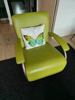 Fauteuil lime groen, Huis en Inrichting, Fauteuils, Ophalen, Zo goed als nieuw, Leer