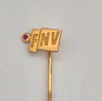 Gouden speld FNV robijntje 14 karaat, Verzamelen, Speldjes, Pins en Buttons, Verzenden, Gebruikt