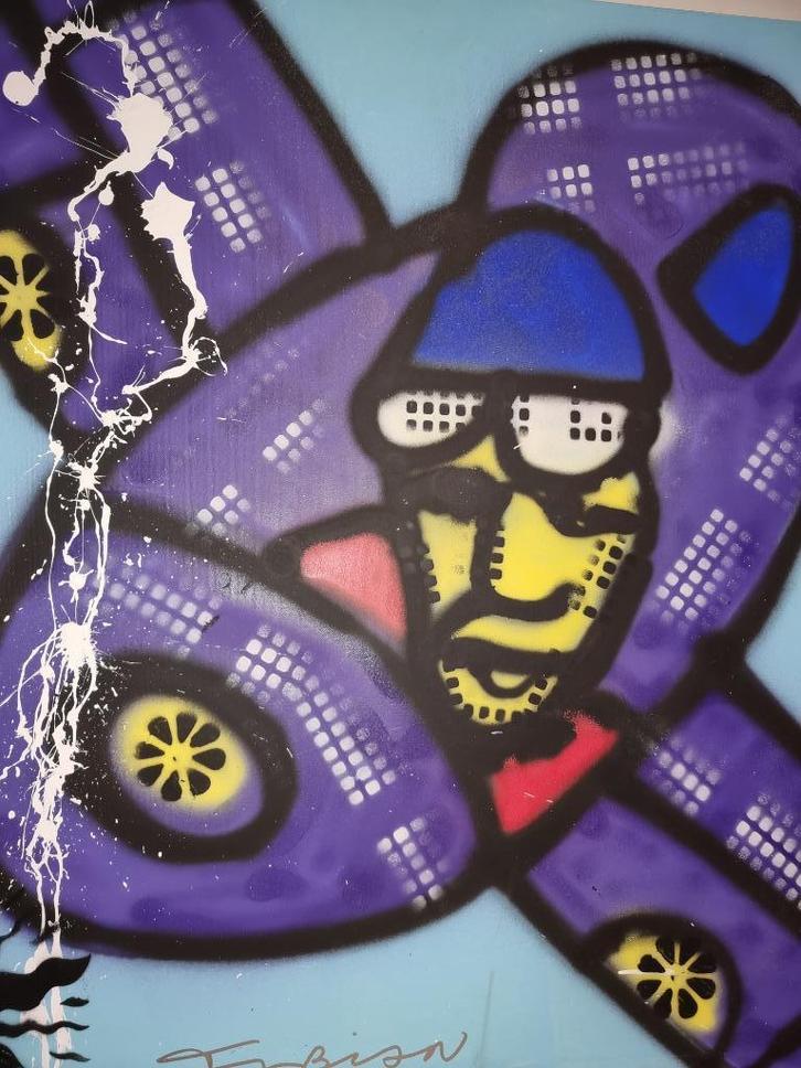 Fabian (Herman Brood) AIRPLANE, Antiek en Kunst, Kunst | Schilderijen | Klassiek, Ophalen