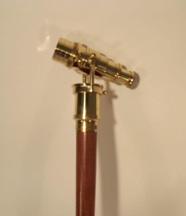 Vogelaar wandelstok, met messing kijker, Diversen, Wandelstokken, Nieuw, Ophalen