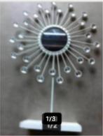Spiegeltje als zonnetje wit hout H 37 cm D 8cm., Minder dan 50 cm, Rond, Ophalen of Verzenden, Zo goed als nieuw