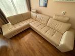 Luxe leren hoekbank – ruim – goede staat, Huis en Inrichting, Banken | Bankstellen, 250 tot 300 cm, Gebruikt, Ophalen of Verzenden