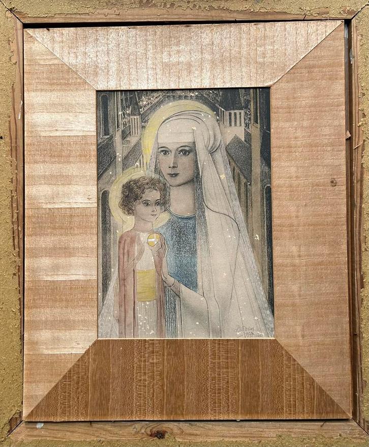 Jan Toorop Maria met kind 1923, Antiek en Kunst, Antiek | Religie, Ophalen of Verzenden