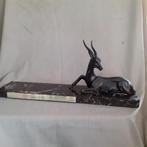 Art Deco beeld "Antilope op marmer", Ophalen of Verzenden
