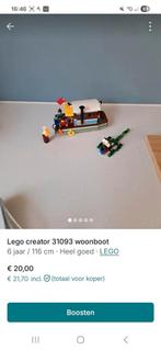 Lego creatoe 31093 woonboot, Ophalen of Verzenden, Zo goed als nieuw