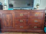 Mooi dressoir van koloniaal massief hout, Ophalen, 25 tot 50 cm, 200 cm of meer