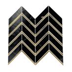 Mozaïektegel – Black marble golden arrows, Doe-het-zelf en Verbouw, Tegels, Ophalen, Overige materialen, Wandtegels, Nieuw
