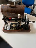 Antieke Oude Singer Naaimachine met Houten Koffer plm. 1920, Antiek en Kunst, Antiek | Naaimachines, Ophalen