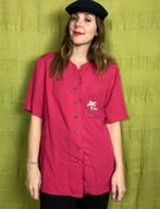 Vintage blouse - Jaren 90 - palmboom- 38/M/medium, Kleding | Dames, Blouses en Tunieken, Vintage, Ophalen of Verzenden, Gedragen