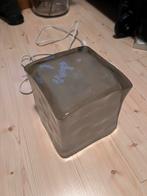 Twee glazen ikea Iviken Kubus Lampen, Ophalen, Minder dan 50 cm, Ikea, Glas