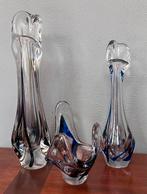 Set van 2 vazen en 1 schaal – Max Verboeket Kristalunie, Antiek en Kunst, Antiek | Glas en Kristal, Ophalen of Verzenden
