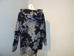 Oska sweater zwart grijze bloemen print capuchon mt 3/44, Kleding | Dames, Verzenden, Zwart, Maat 42/44 (L), Zo goed als nieuw