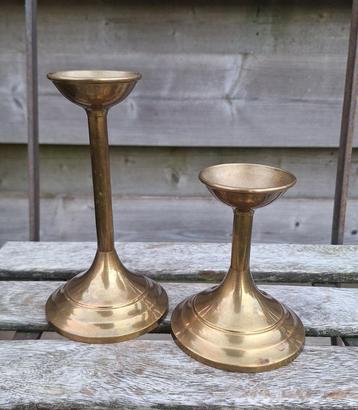 Prachtige vintage set messing kandelaars.  beschikbaar voor biedingen