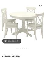 IKEA table & 6 chairs, Huis en Inrichting, Ophalen, 100 tot 150 cm, Zo goed als nieuw, Vijf personen of meer
