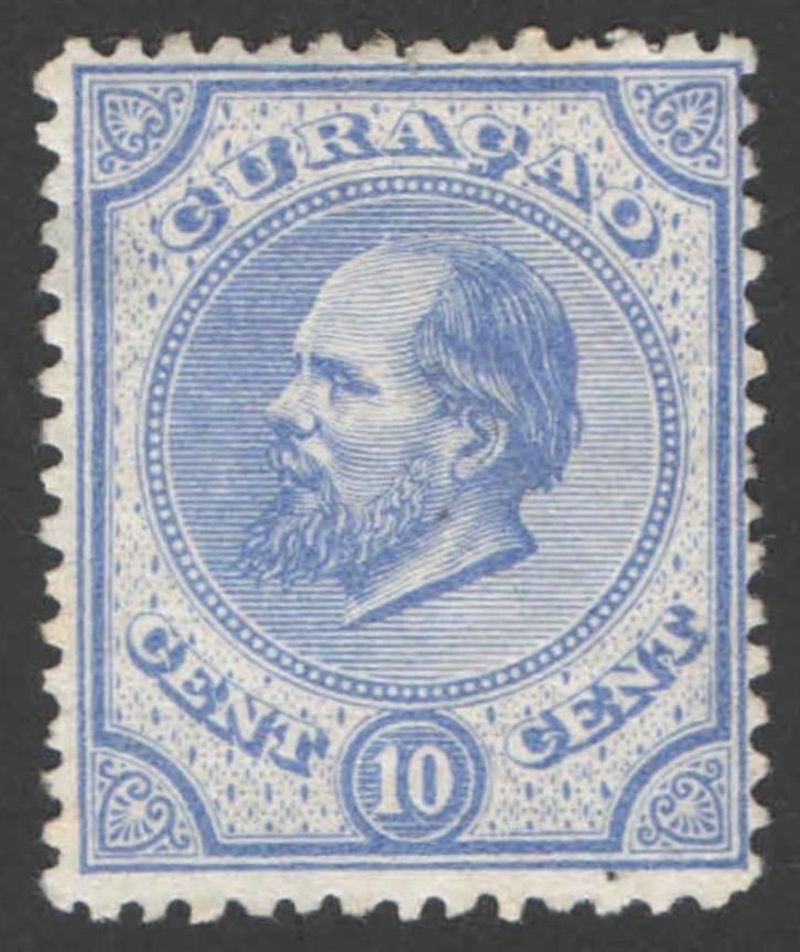 Curacao NVPH nr 4 ongebruikt Koning Willem III 1873, Postzegels en Munten, Postzegels | Nederlandse Antillen en Aruba, Postfris