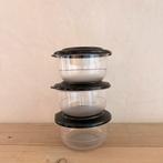 3 x Tupperware exclusieve serveer kom schaaltje 450 ml zwart, Ophalen of Verzenden, Zo goed als nieuw, Schaal